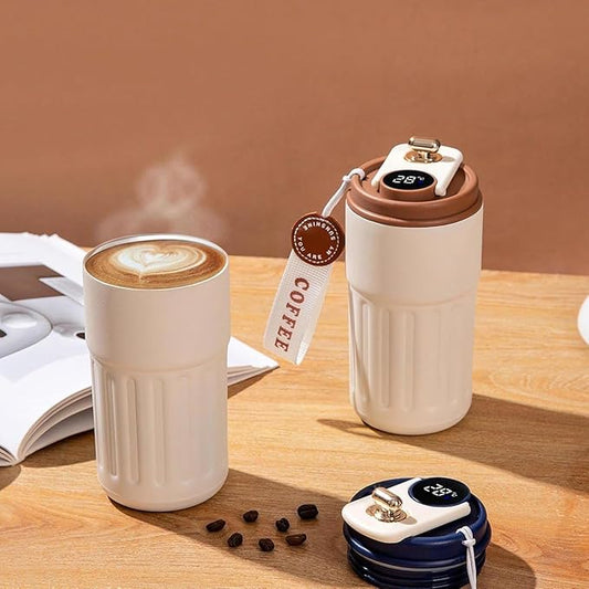 Ceramic Coffee Mug with Smart Temperature Display – Modern Insulated Cup for Hot & Cold Drinks (420 ml)